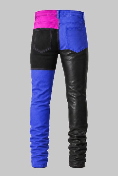 DON'T DIE YET wide leg color denim jeans pre-order back print view | F.A.M.E. X streetwear