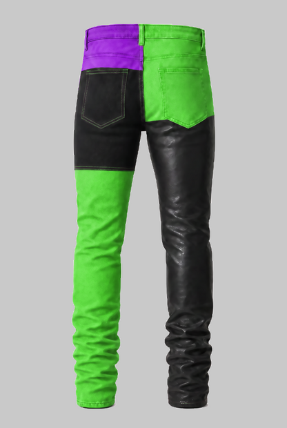 DON'T DIE YET wide leg color denim jeans pre-order back print view | F.A.M.E. X streetwear