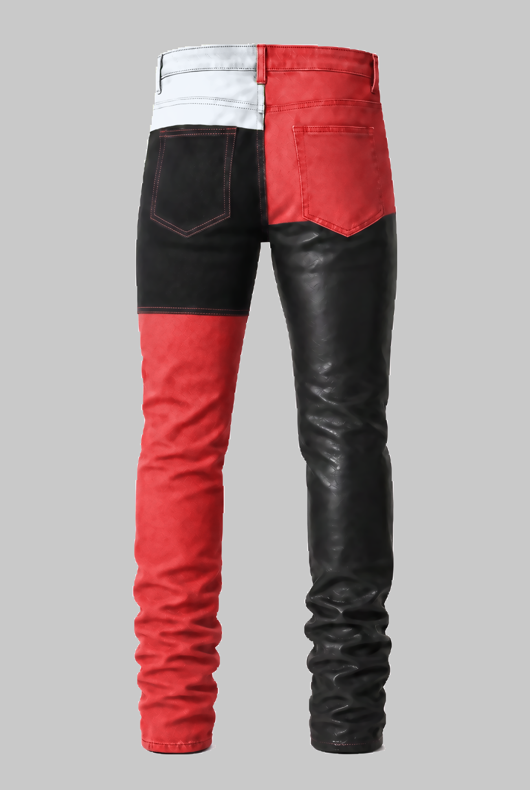 DON'T DIE YET wide leg color denim jeans pre-order back print view | F.A.M.E. X streetwear