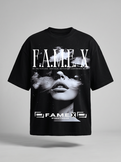 Star Gazer celestial pop art graphic tee shirt in black | F.A.M.E. X streetwear